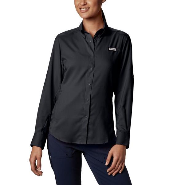 Columbia PFG Tamiami II Shirts Black For Women's NZ59607 New Zealand